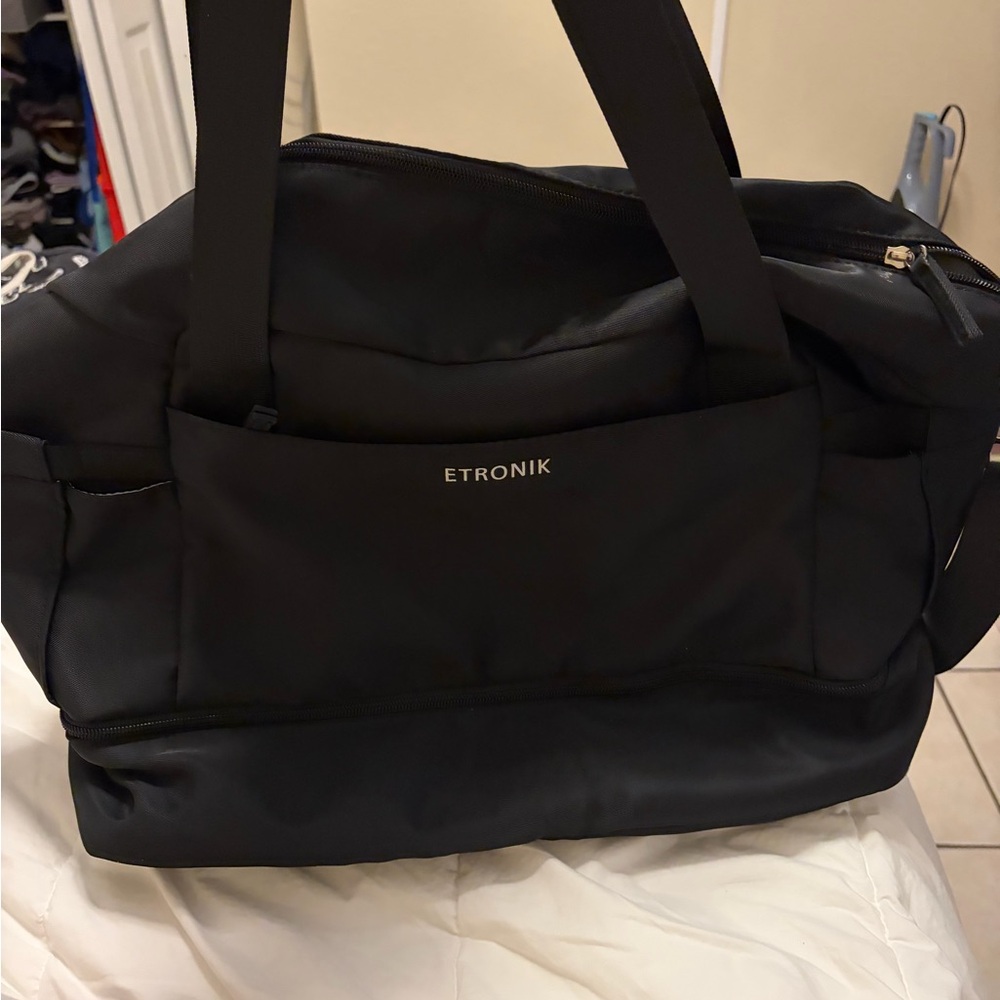 Black Travel Tote Bag